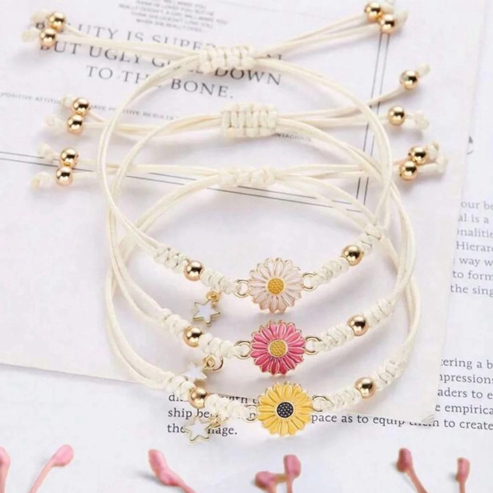 ⚠️Clearance Colorful Handmade Sunflower Bracelets SS - Picture 1 of 10